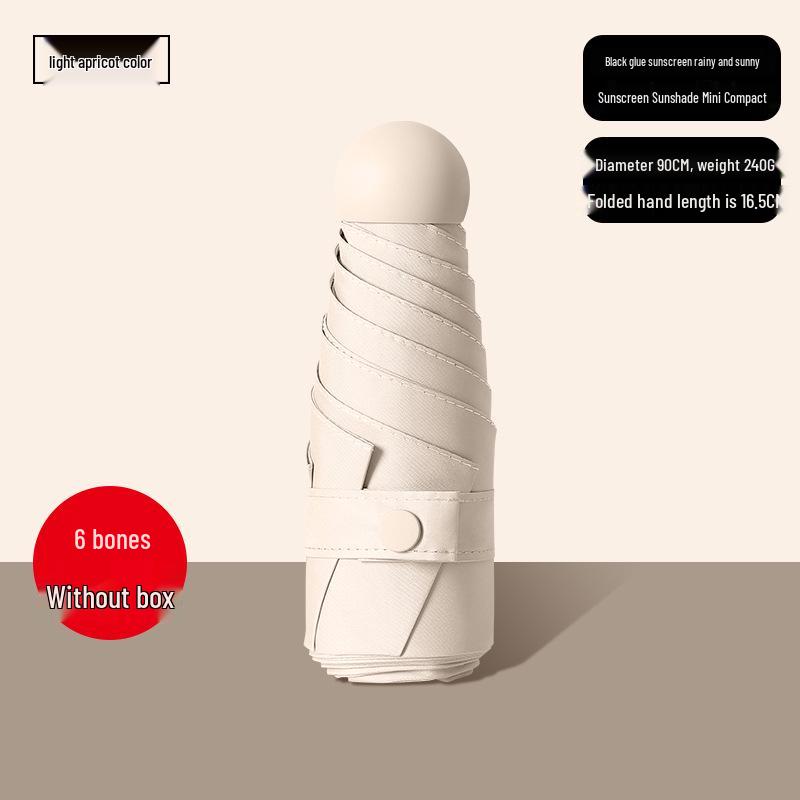 Ultralight Five-Fold UV Protection Compact Umbrella for Sun & Rain