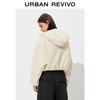 UR Women's Casual Pleated Hooded Short Jacket