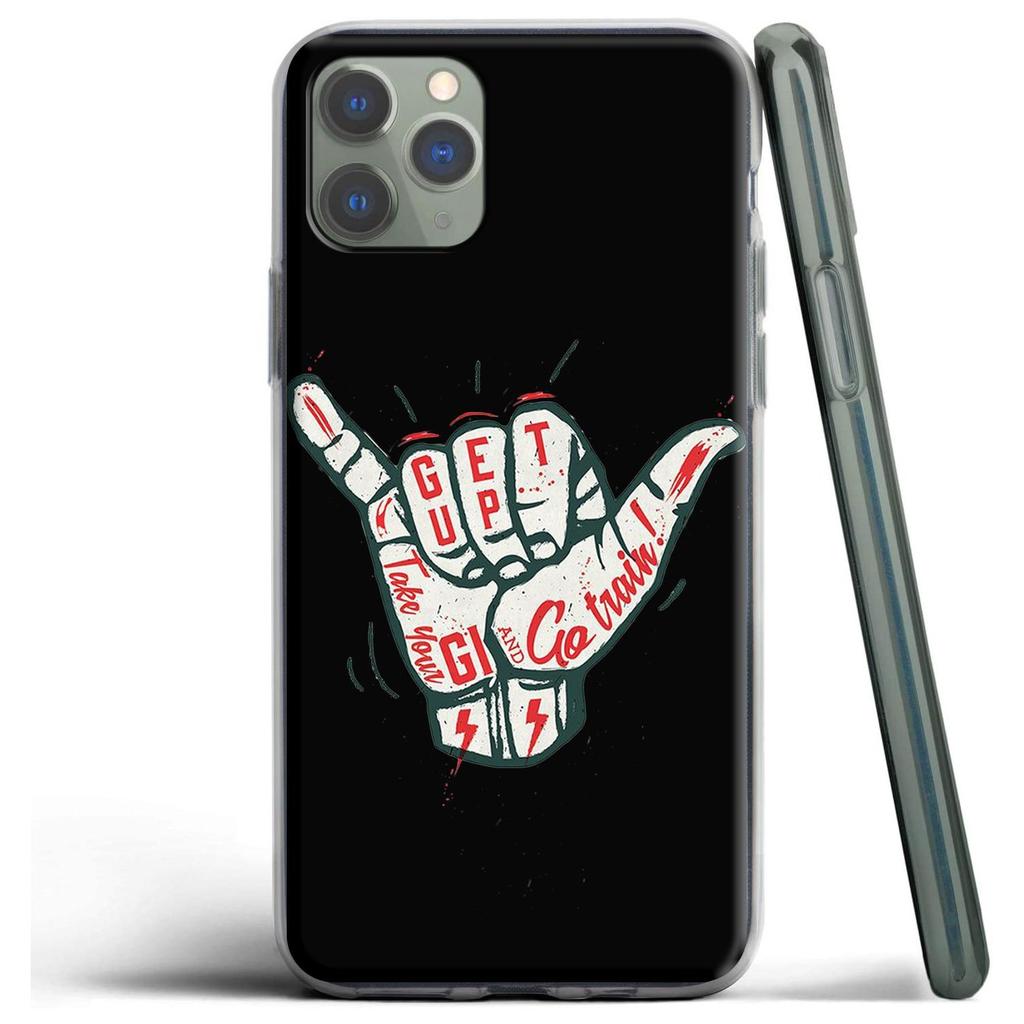 Judo Jiu Jitsu BJJ silikonové pouzdro pro Apple iPhone 12 Mini 11 Pro SE XS X XR Max 8 7 6S 6 Plus 5S