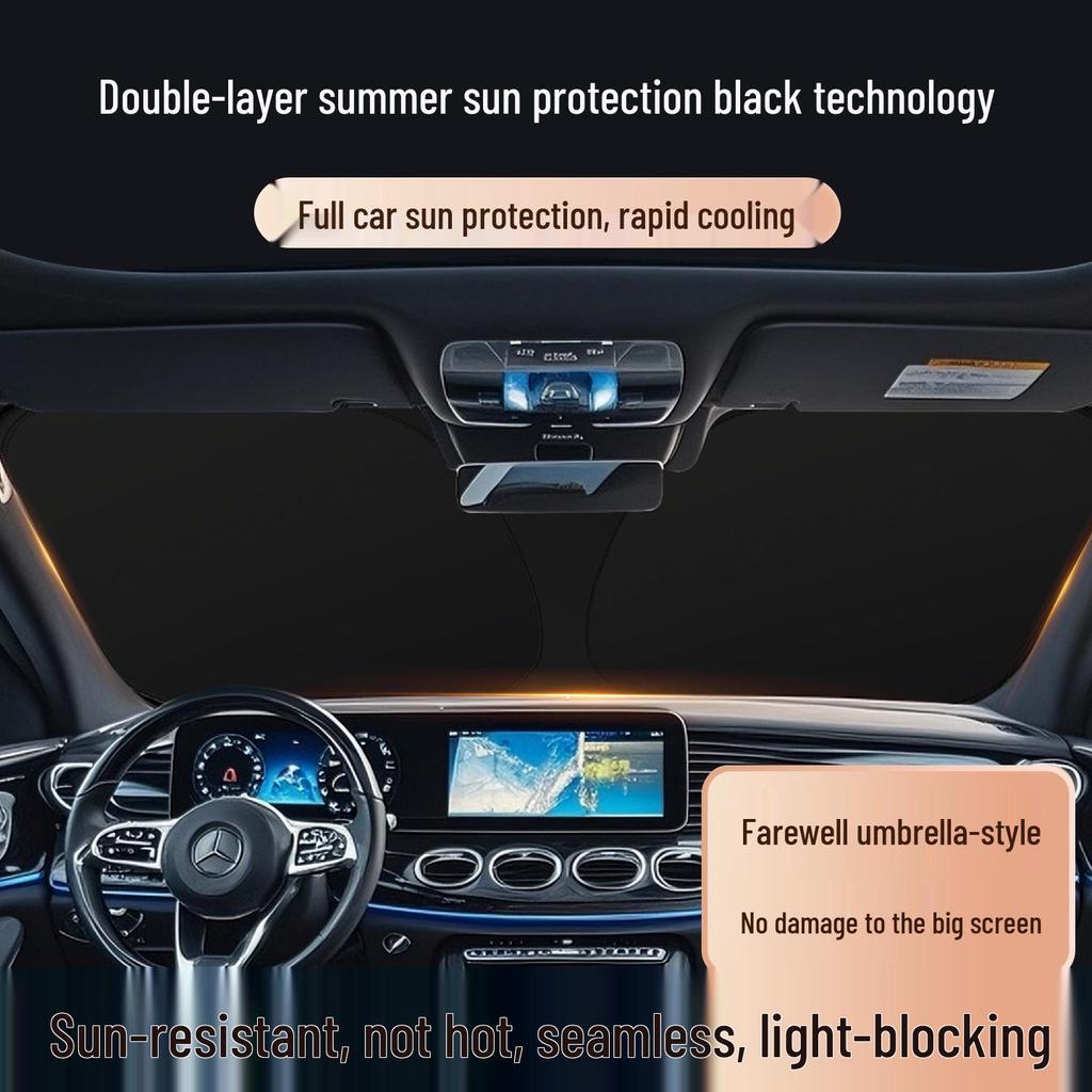 BYD Car Sunshade: Han, Song, Qin, Song Plus DMI, Yuan UP, Dolphin, Seal - Windshield Umbrella for Heat Insulation and Sun Protection.