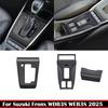 For Suzuki Fronx WDB3S WEB3S 2025 2026 ABS Carbonfiber Black Central Control AT Gear Shift Handbrake Panel Interior Accessories