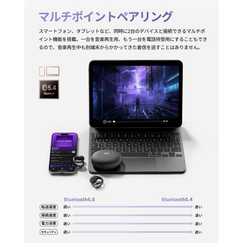 QCY Crossky C30 Ear Cuff Earphones, Open-Ear Wireless Earbuds with Bluetooth 5.4, Spatial Audio, Non-Covered Earbuds, Sound Leakage Prevention, Built-