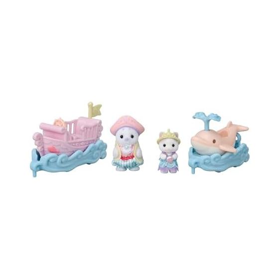 Sylvanian Families Юэнчи [Набор «Транспорт Юэнчи — Лодка/Дельфин»] Co-80 Сертификация ST Для детей от 3 лет Игрушка Кукольный домик Sylvanian Families Epoch