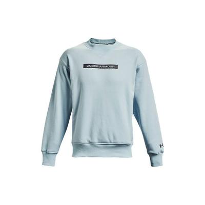 Logo Print Fleece-Lined Pullover Sweatshirt Men Tops Wave-Blue 1366440-478