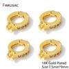 14/18K Gold Plated Brass Pendant Bail Clasps,Inlaid Zircon Pendant Bail Connector For DIY Bracelet Necklace Making Accessories