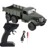 1 16 Model Remote Control Six Wheel Drive Military Truck RC Toy Car(Green)