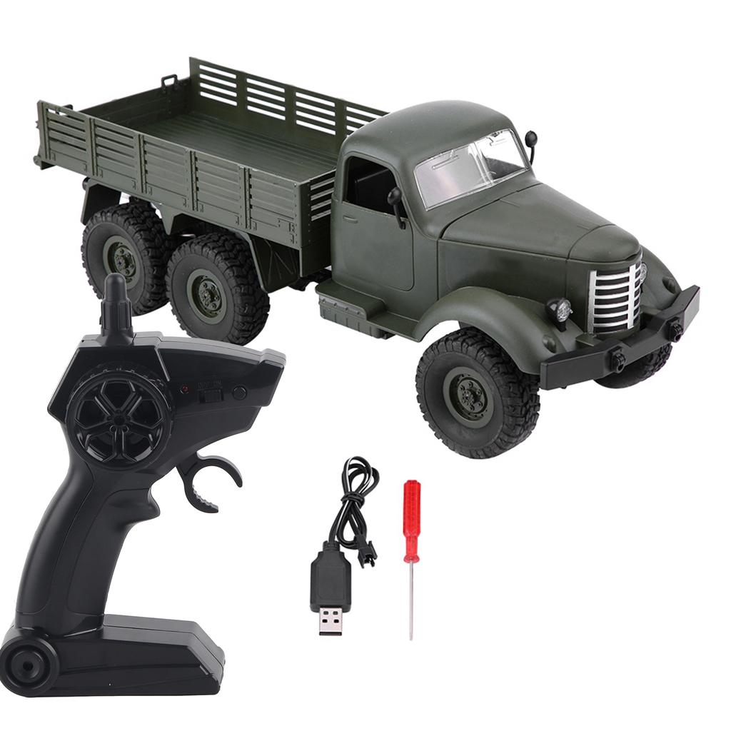1 16 Model Remote Control Six Wheel Drive Military Truck RC Toy Car(Green)