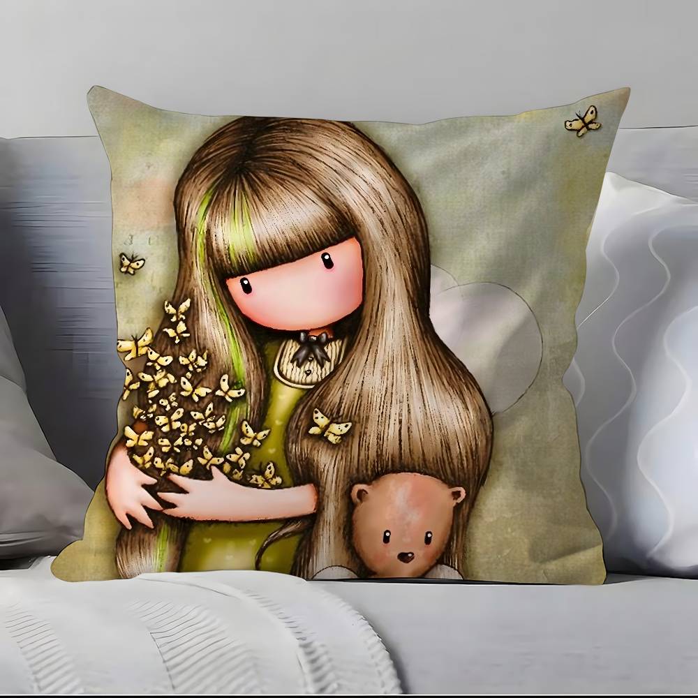 Cartoon S-Santoro Gorjuss Pillow Case Ultra Soft Skin Friendly Fabric Cloud Like Comfort & Concealed Zipper
