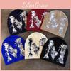 Letter M Knitted Beanie Hat For Women Warm Winter Fashion Accessory Gift