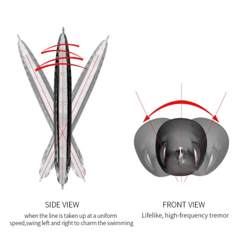 68mm Jerkbait Pike Carkbait Sinking Minnow Fishing Lures Swimbait Hard Baits Jerk Baits for Freshwater Saltwater Fishing