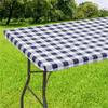 Olanly Rectangle Vinyl Table Cover Stretch Waterproof Table Covers Fitted Tablecloth For Home Party Camping Table Cloth Outdoor