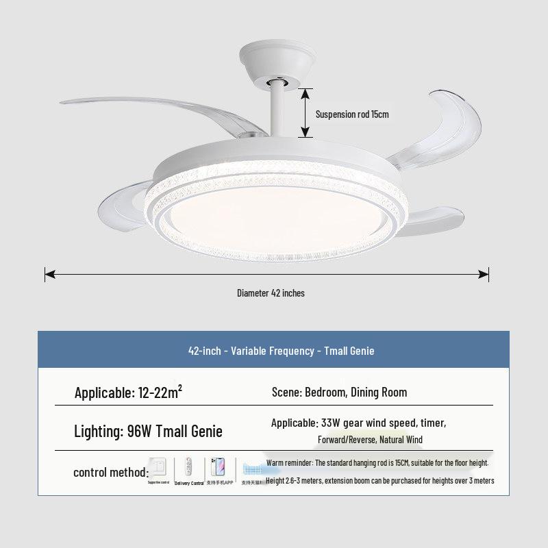2026 New Model Flush Mount Ceiling Fan with Integrated Light for Living, Dining & Bedroom