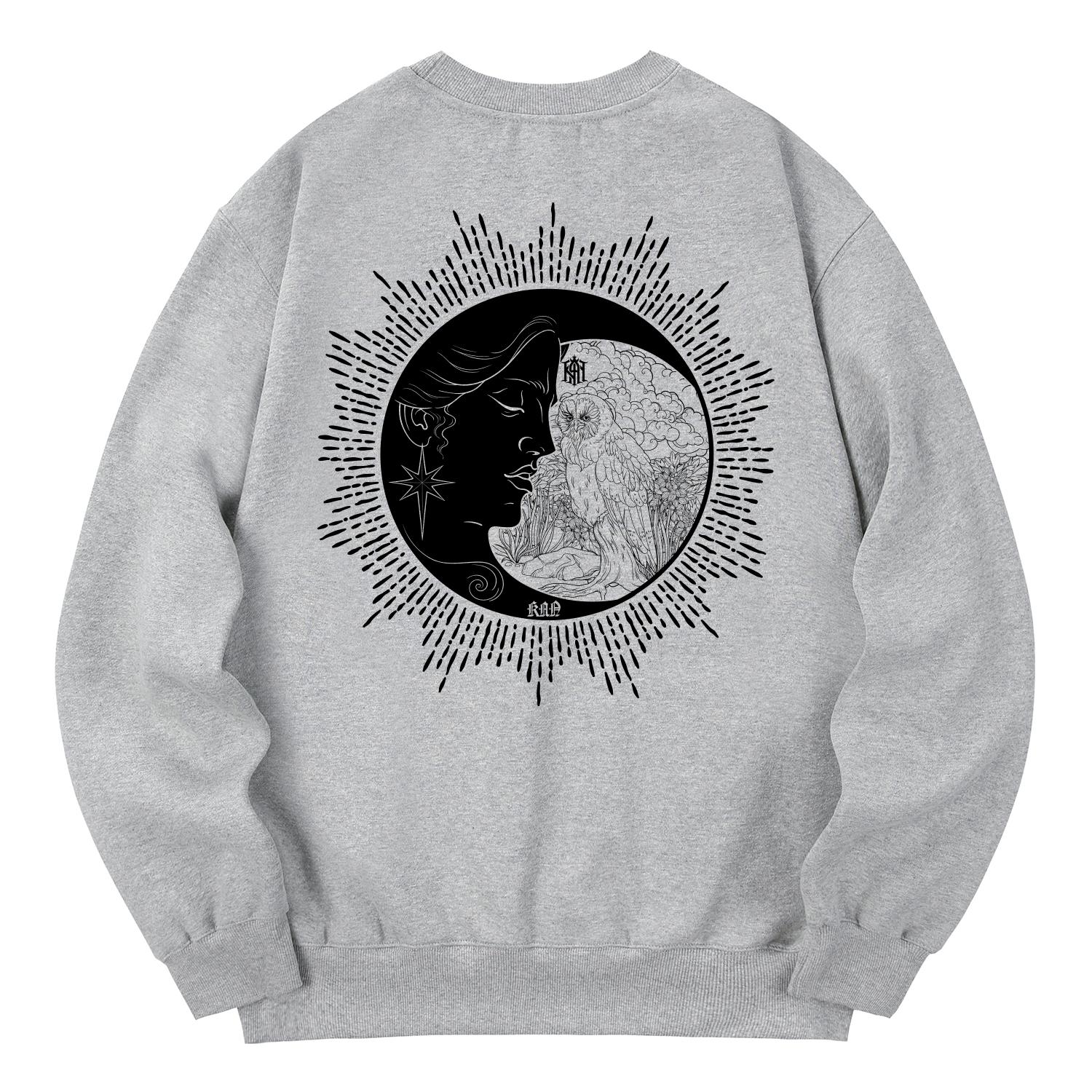 Khan 6312 Kmg0138 Толстовка на флисе Old Moon - Серая L