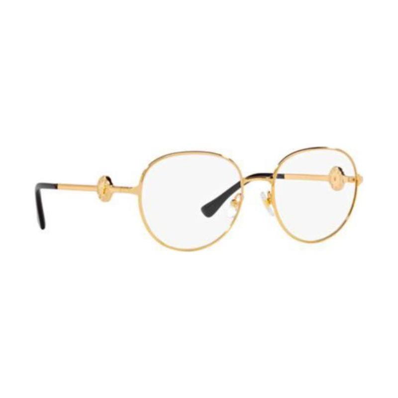 Versace Pattern Decoration Alloy Irregular Optical Frame Women's Gold 4895039 VE12881002-gold 52