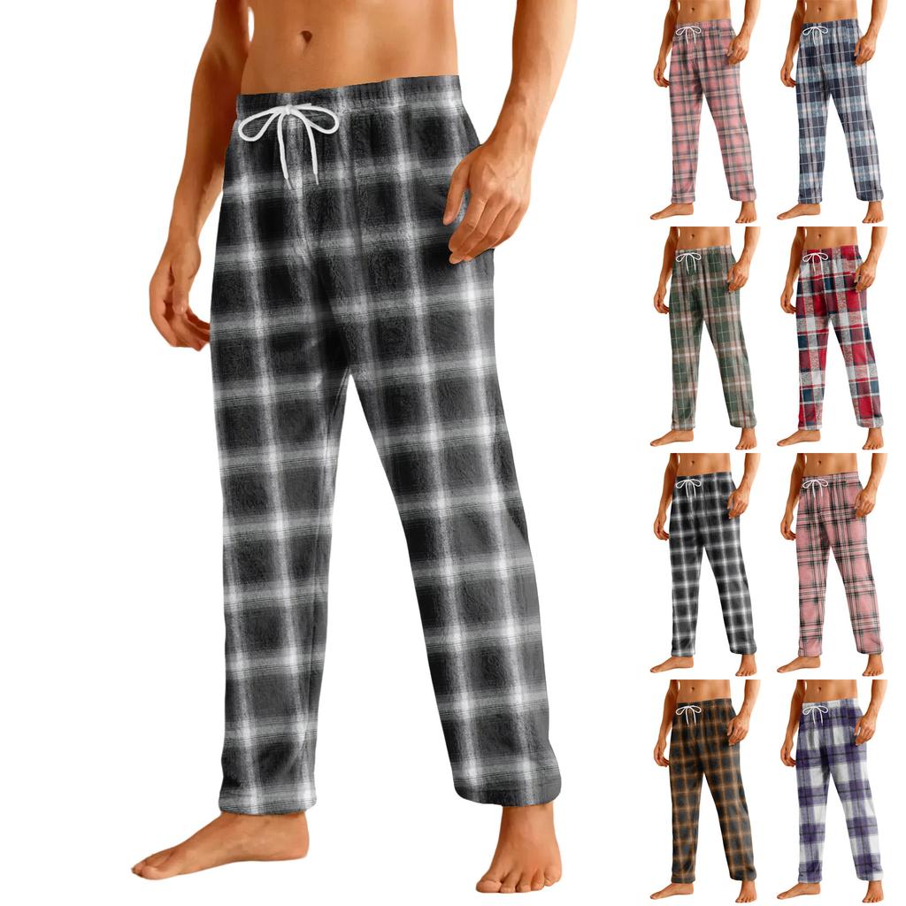 Men's Home Soft Pajama Pants Drawstring With Pockets Casual Sports Pants