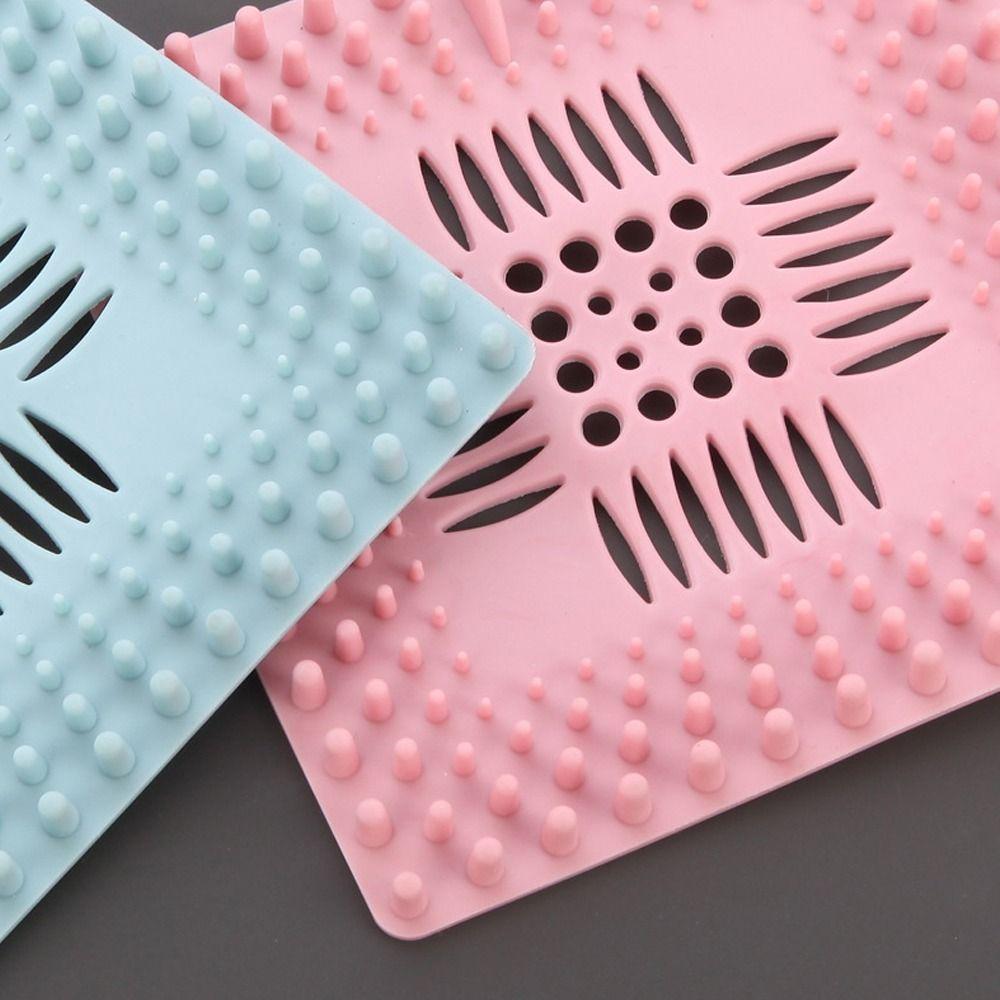 3pcs/set Floor Drain Sewer Outfall Drain Filter Square Shape Mesh Trap  Kitchen Bathroom Accessories