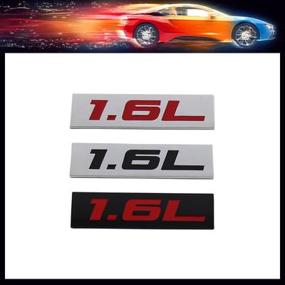 Premium 1.6L 1.6 L for Universal Car Engine Hood Fender Trunk Tail Rear Bonnet Nameplate Decal Emblem Badge Sticker