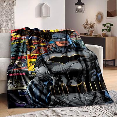 1 ud. Manta de Franela de los Cómics de Batman Ligera Suave Cálida Manta para Todas las Estaciones para Sofá, Cama, Viaje, L1028085