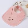 Six-layer U-Shaped Cotton Baby Bib with Cartoon Animal Design - Absorbent Gauze for Newborns.