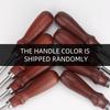 1pc DIY Leather Carving Groove Tool, Wooden Handle Trimmer, Leather Edge Slotting Stamping Tool,Leather Handicraft Pressing Tool