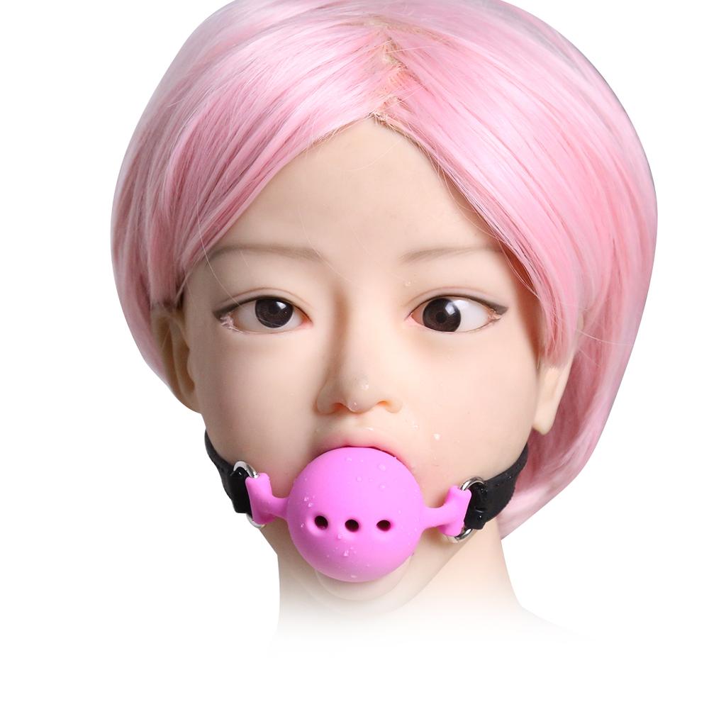 VaHppy Gags Black/Red/Pink PU Belt Silicone Balls 3.5/4.5/5cm SM Sex Toys Gagging Drooling Couple Bondage Games Adult Products