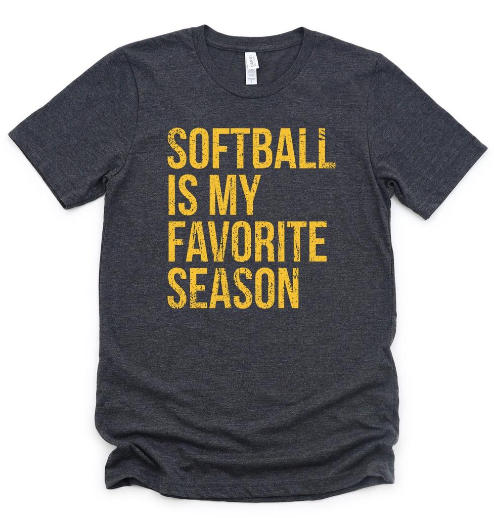 Softball favorite season shirts, softball shirts, softball tees, mom shirts, sports mom tees, mama tees, biggest fan shirts
