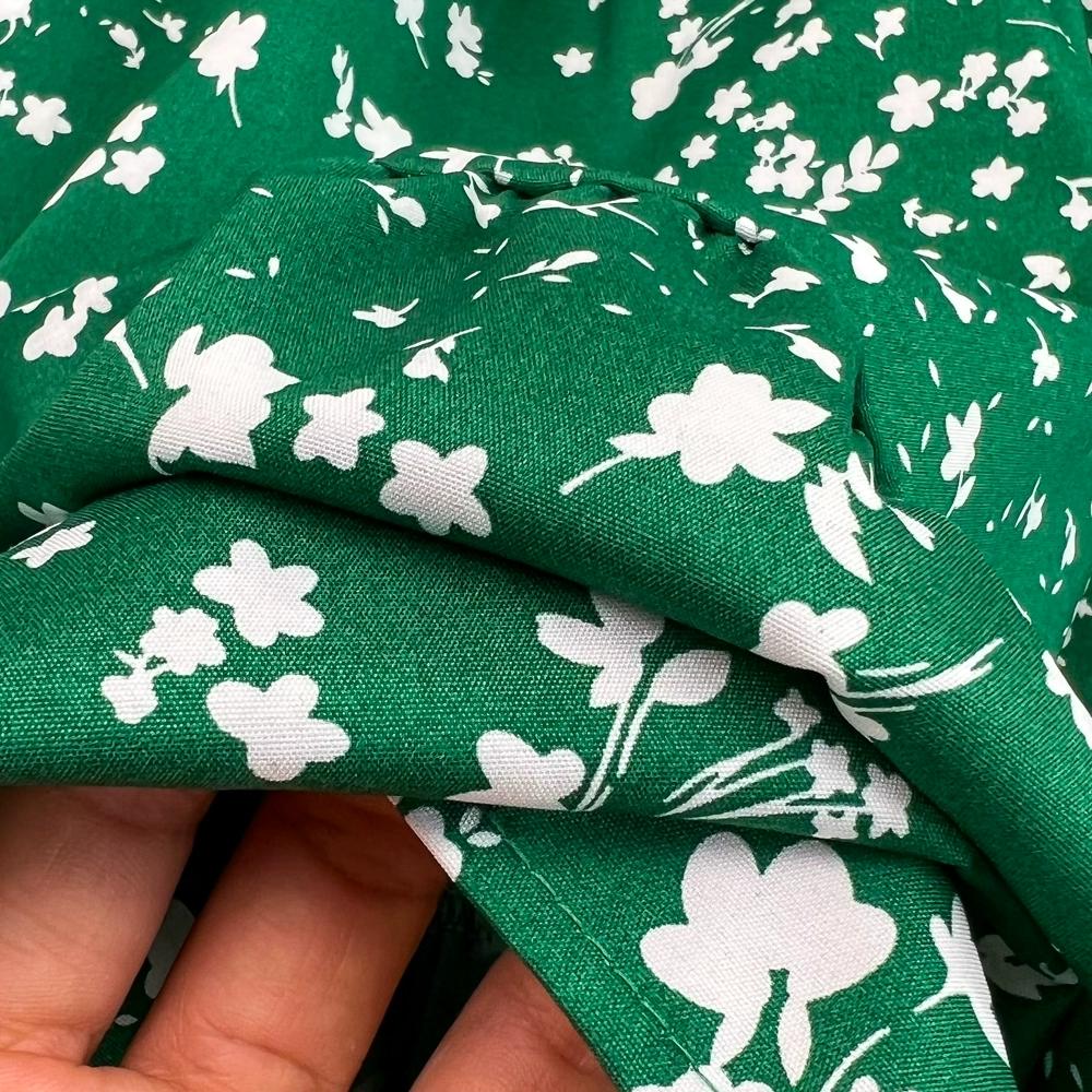 Summer Elegant Square Collar Loose Dress Women Vintage Bubble Short Sleeve Slim A-line Floral Dress French Retro Long Dresses Casual