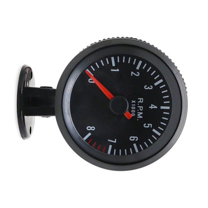 Portable Car Meter Tachometer For 1-8 Cylinders Car RPM Gauge Analog Black Case 0-8000RPM