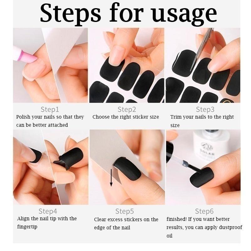 1PC Solid Color Toenail Polish Stickers Full Cover Waterproof  Toe Nail Patch Eco-friendly Long Lasting Toenail Decals Sticker(YMZ277-YMZ308)