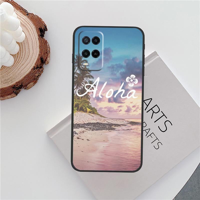 Aloha Beach Life Hawaii Case For Oppo A18 A38 A58 A78 A98 A79 A40 A60 A80 A16 A76 A96 A15 A74 A94 A54 A77 A17 Cover