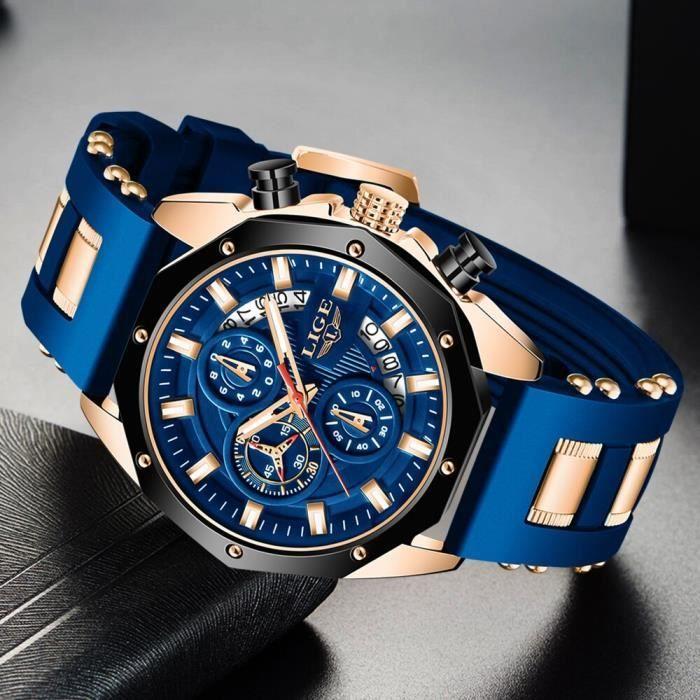 Watch - LIGE - QUIN1520 - Chronograph - Silicone - Sport - Blue