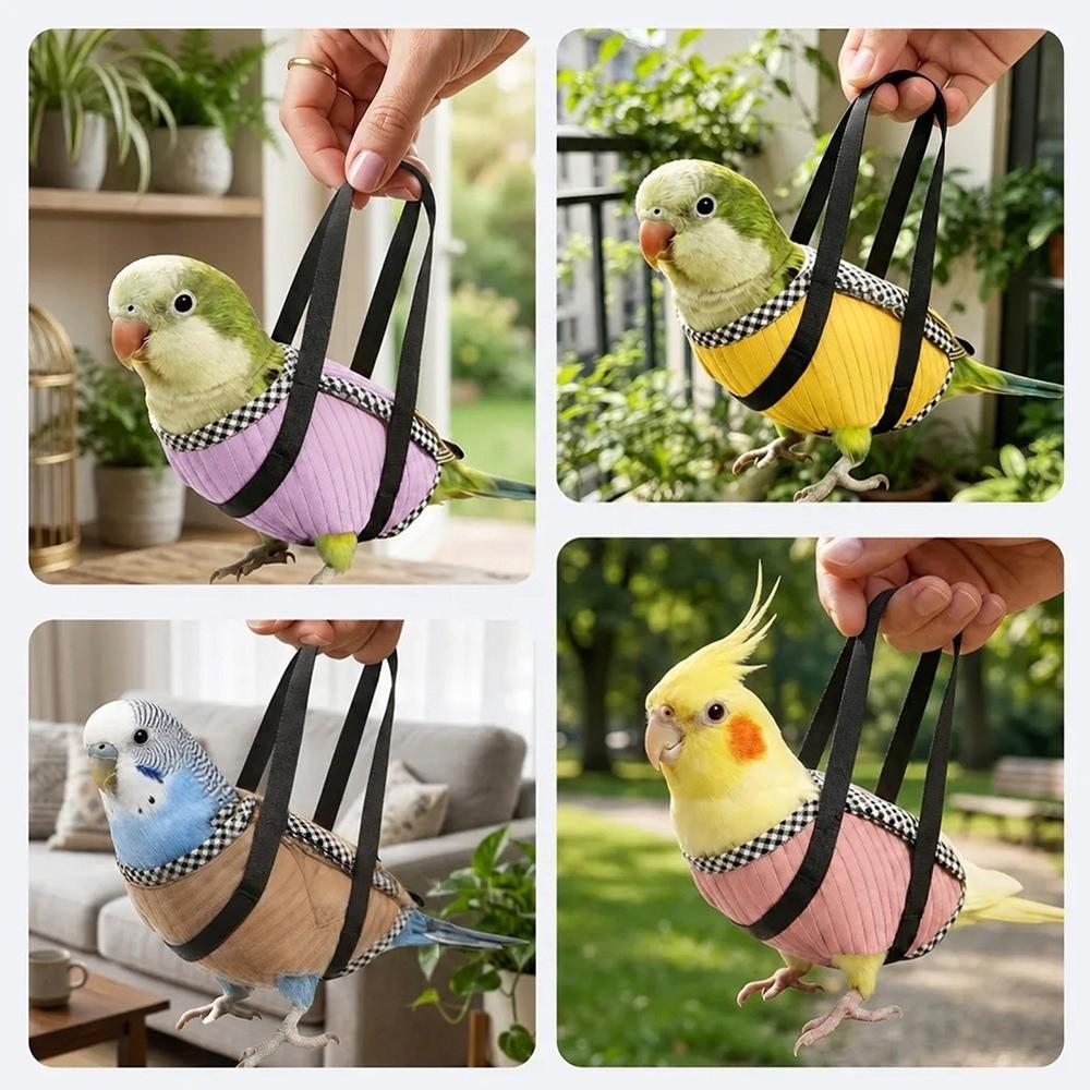 Anti Escape Bird Bag Breathable Bird Backpack Carrier New Parrot Vest Carrier  Budgies