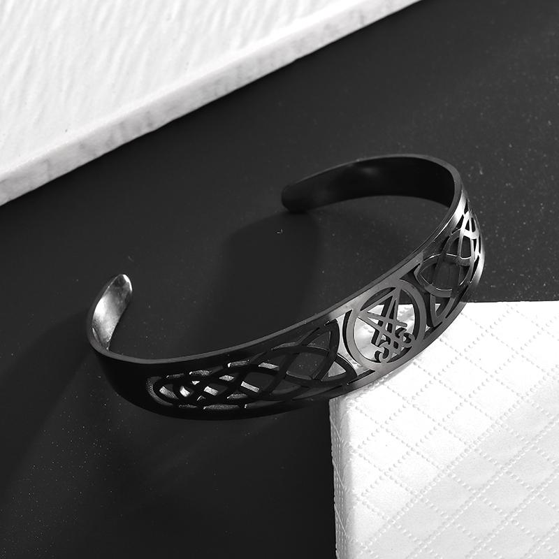 Men Women Catholic San Benito Cross Jesus Stainless Steel Bracelet Religious Jewelry Fashion Amulet Gift for