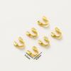 100pcs/lot 14K 18K Gold Plated 4mm U Shape Cord Wire Guard Protectors String Connectors Loops For DIY Jewelry Handmade Findings