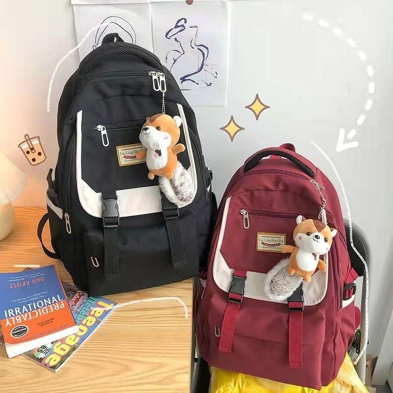 Women's Backpack School Bag, Campus High School Junior High School Student Versatile Trendy Backpack, Large Capacity School Bag, Office Computer Bag