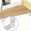 A set of 50pcs,including 10pcs 90-degree right-angle brackets with 40screws,L-shaped bracket hardware for wooden shelves,chairs