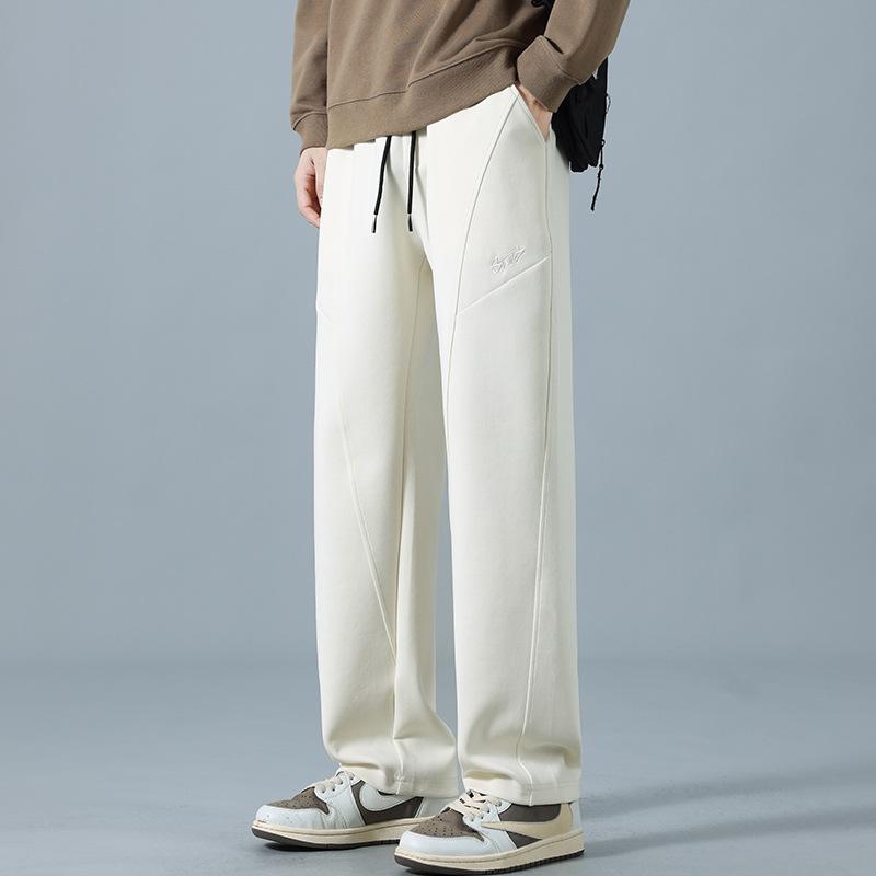 Pants Men's Spring and Autumn New Fashion Sports Pants Versatile Men's High Waist Loose Straight Wide Leg Sweatpants