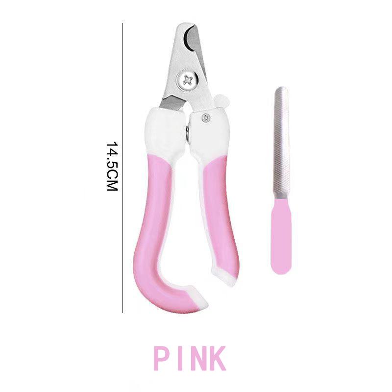 

Професійна машинка для стрижки нігтів для домашніх тварин з нержавіючої сталі Тример для нігтів для собак і котів Економна машинка для стрижки нігтів Зручні засоби для догляду за собаками рожевий