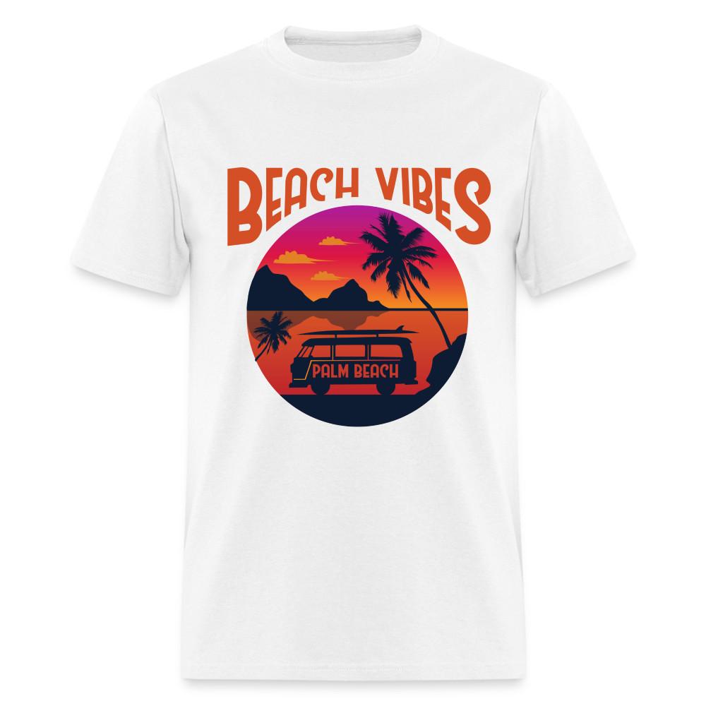 Beach Vibes Shirt Palm Beach Surf Board Surfer Surfing T-Shirt Size S-6XL
