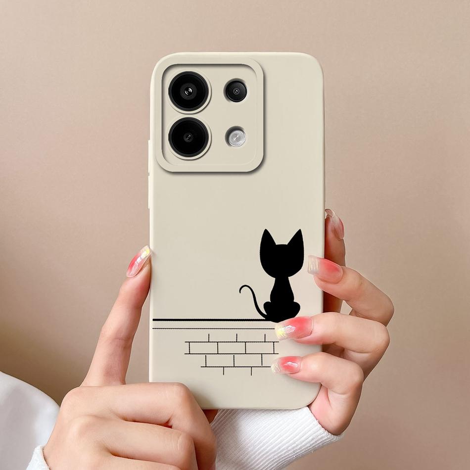 For Poco X6 Pro Case Stylish Soft Liquid Silicone Camera Protection Phone Back Cover For Poco X6pro X 6 Pro Protector Funda Capa
