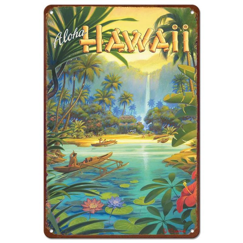 Paris New York City View Landscape Metal Tin Signs Posters Plate Wall Decor for Home Bars Man Cave Cafe Clubs Retro Posters