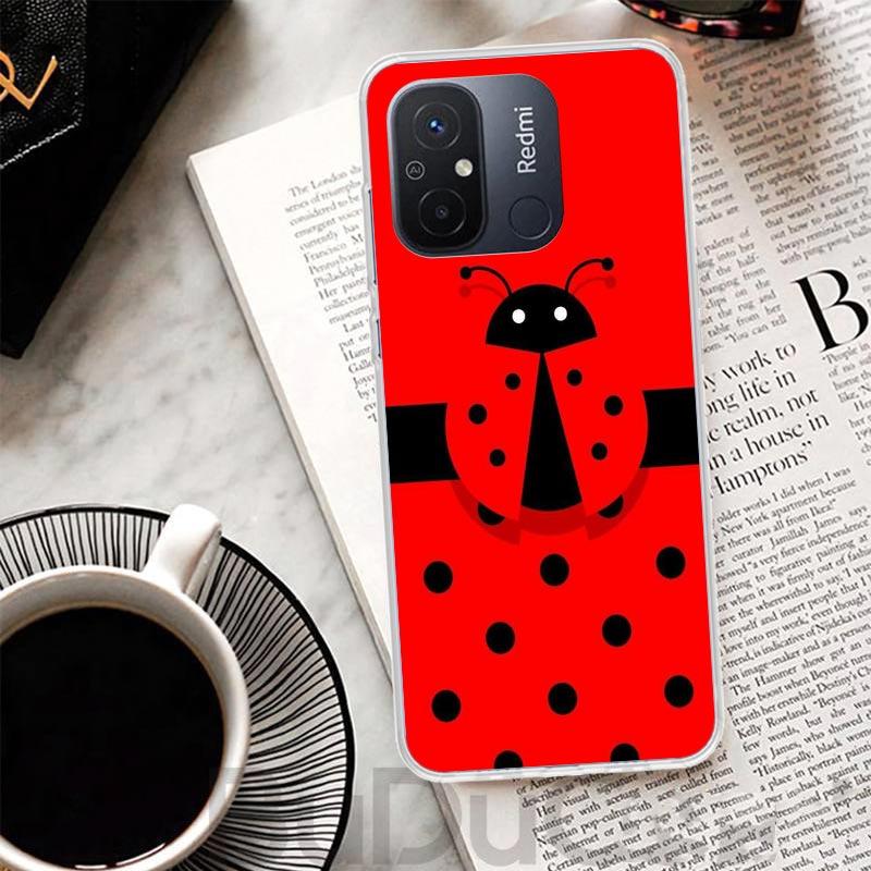 Insect Seven-Star ladybug Cover For Xiaomi Redmi 13 13C 14C 12 12C 10 10C 9 9C 9T 9A Phone Case 10A 8A 8 7A 7 6A 6 K80 K70 K60 K