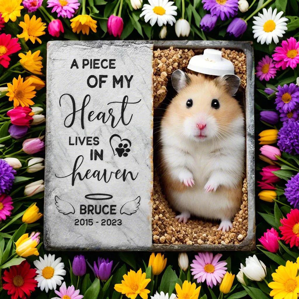 Personalized Pet Memorial Stone - Round DIY Slate for Cats & Dogs