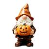 Cartoon Garden Dwarfs Statues Resin Dwarf Holding Pumpkin Ornament Halloween Pumpkin  Lawn Garden