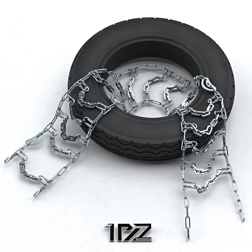 1PZ Snow Tire Chains for High Grip for Snowy and Sandy Roads JPY-E9S 10-inch 16-Speed 3.5-10 Chains, High-Density Motorcycles,