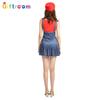 Stylish Women's Mario Costume Dress For Halloween Adult Stage Performance With Quality Fabric