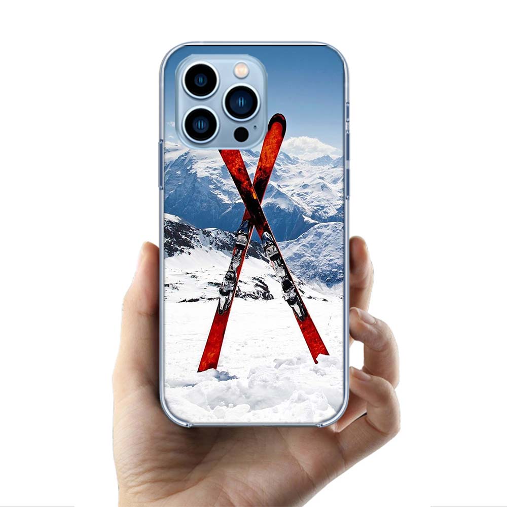 Skiing Snow Snowboard Ski Cases Phone Case For Iphone 17E 16E 17 Air 16 Pro Max 15 Pro 14 Plus 11 13 12 Mini Cover Cases Compati