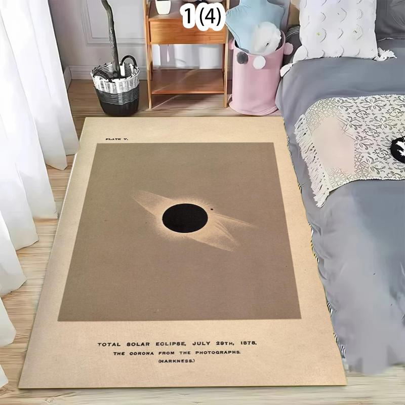 

Vintage Astronomy Celestial Pattern Area Rug Soft Comfortable and Practical Floor Mat for Indoor Living Room Bedroom Home Decor 40X60CM