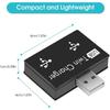 1pc 2.0 USB Splitter 1 Male to 2 Port Female USB Hub Adapter Converter for Phone  Laptop PC Computer Charging Accessories