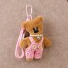 Plush Bear Keychain With Cartoon Design For Car And Bag Decor
